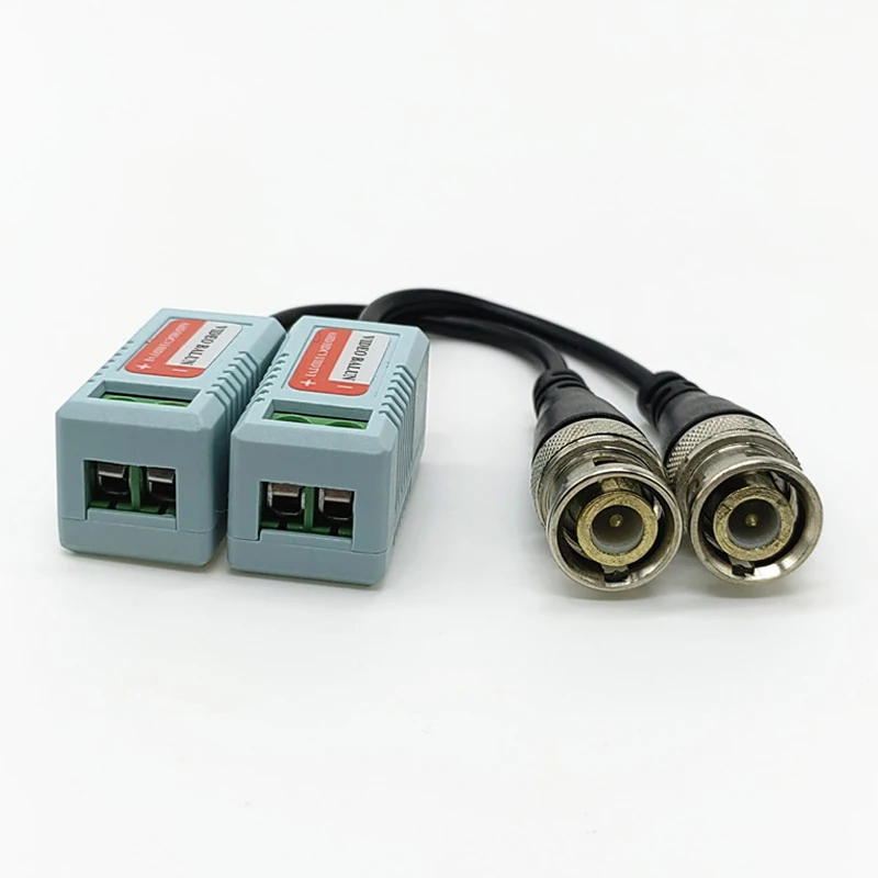 BNC Video Balun Connector Passive Transceiver 3000FT UTP Balun CAT5 CableHD 202HD For AHD TVI CVI Analog CCTV Camera Accessories