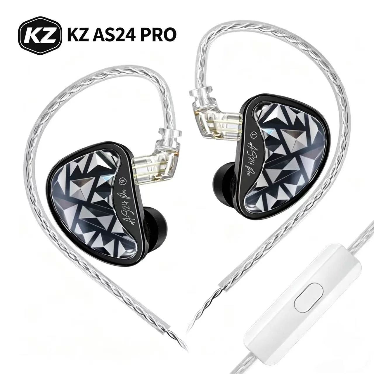 

Наушники KZ AS24 Pro с улучшенной конструкцией, 24 балансированными арматурными динамиками, Hi-Fi, проводные, с регулируемой настройкой, 3D-печать, для игр, музыки и аудиофилов.