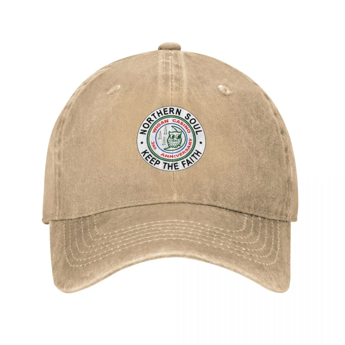 Northern Soul Badges, Wigan Keep The Faith Baseball Cap Vintage Snapback Cap Men Golf Wear Women's