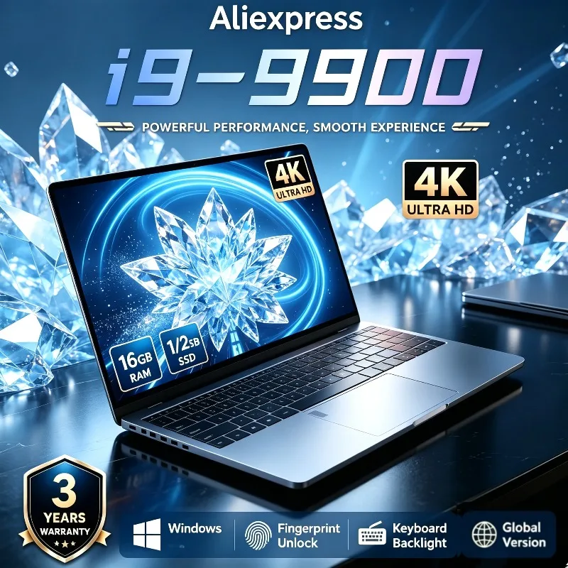 Intel Core i9-9900 15.6-Inch Laptop PC Gaming, 32GB RAM, Fingerprint Unlock Feature, Portable Notebook Computer High Performance