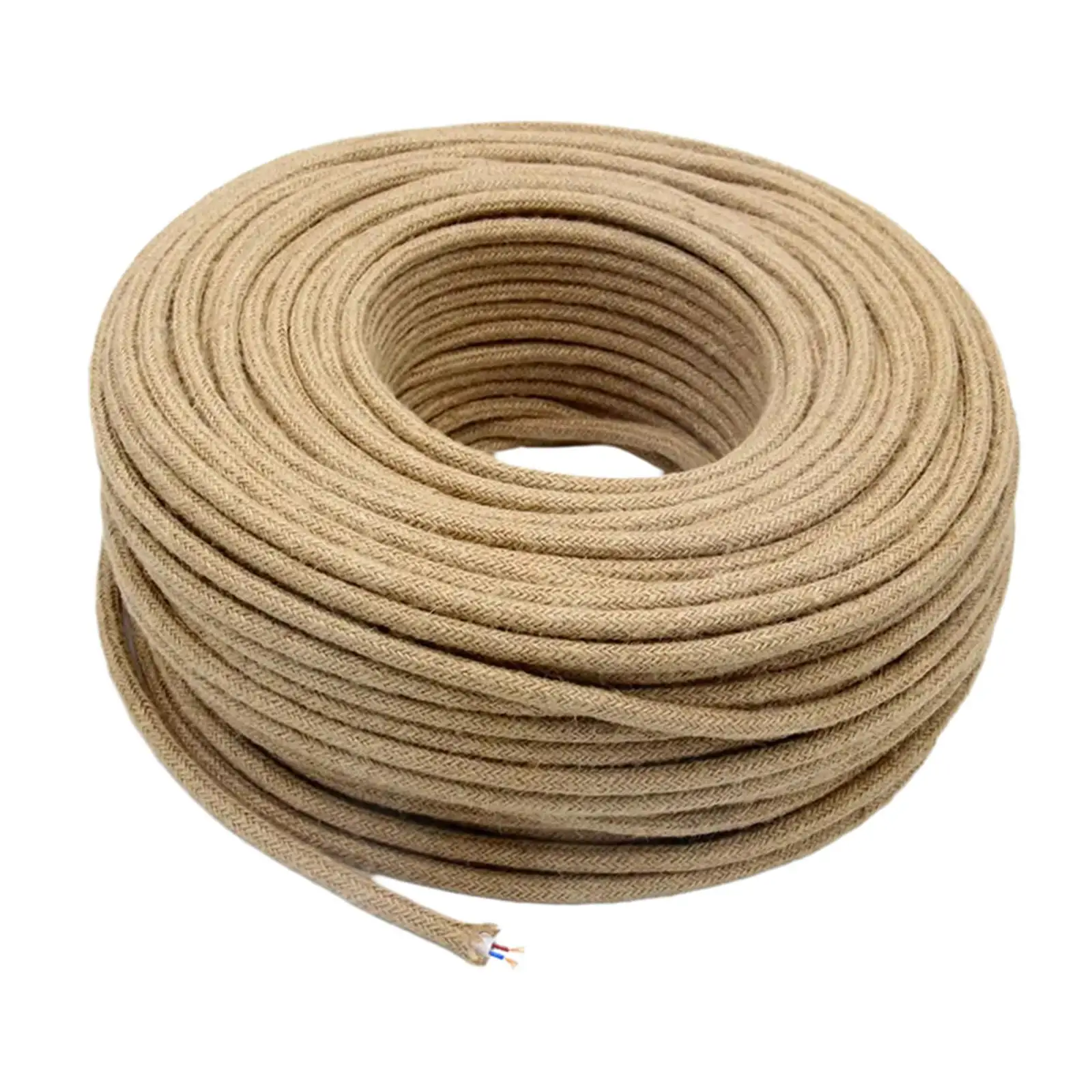 Braided Hemp Rope Covered Lamp Wire for Vintage Chandelier Table Lamp Wall Sconce Retro Home Decoration Projects
