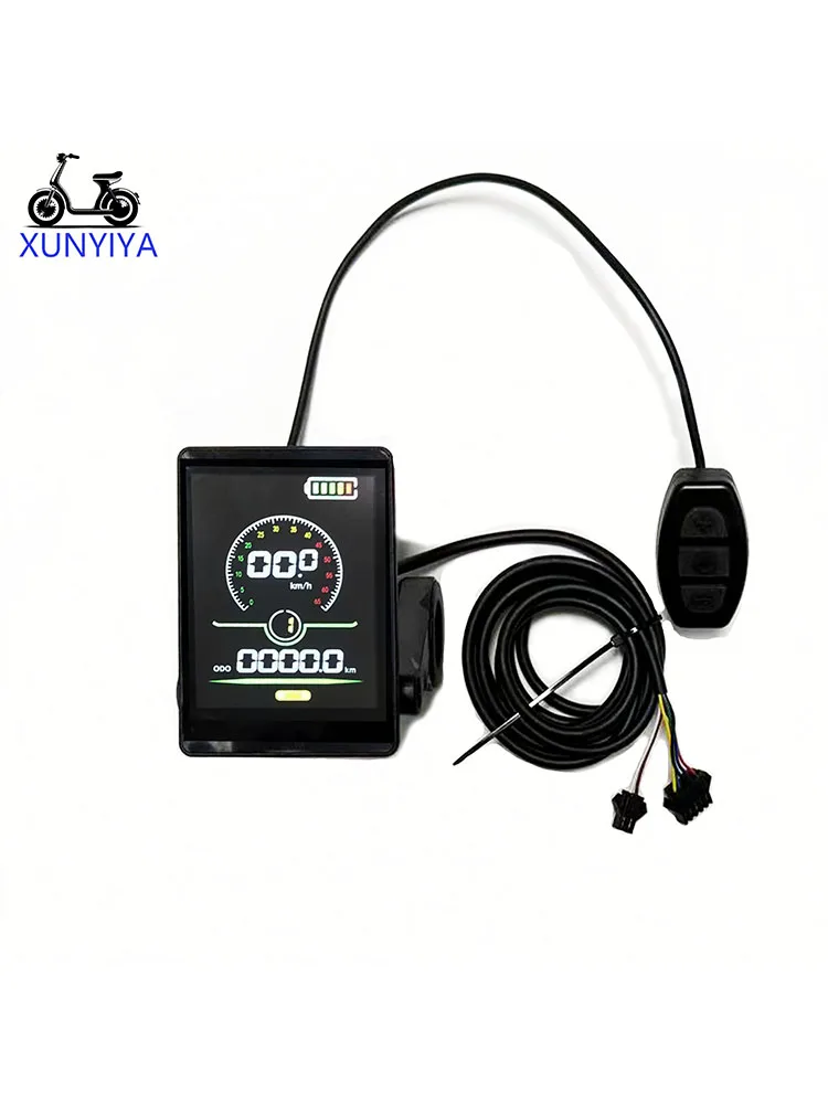 AliExpress NONE 24V/36V/48V/60V E-Scooter Meter LCD Color Display Screen UART No.2 Protocol 3.5 inch 5+2 Pin for Electric Bicycle Display Repair