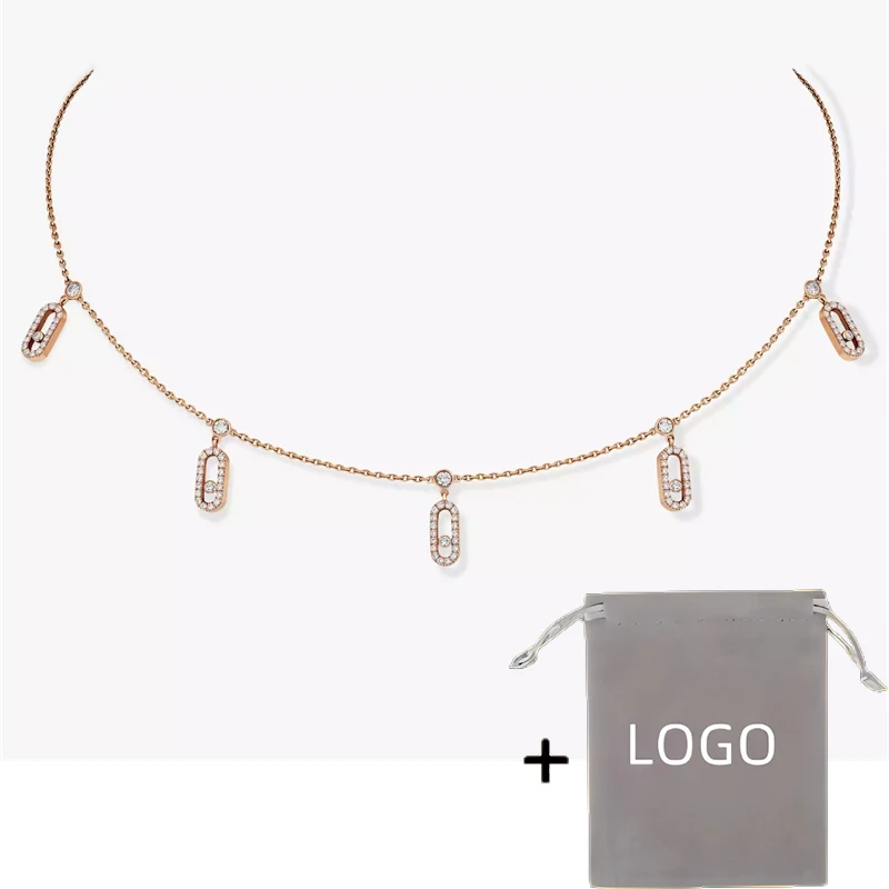 S925 Silver Choker Move Uno Pendant Necklaces Official Website Trendy Personalized Jewelry High-quality Holiday Party Jewelry