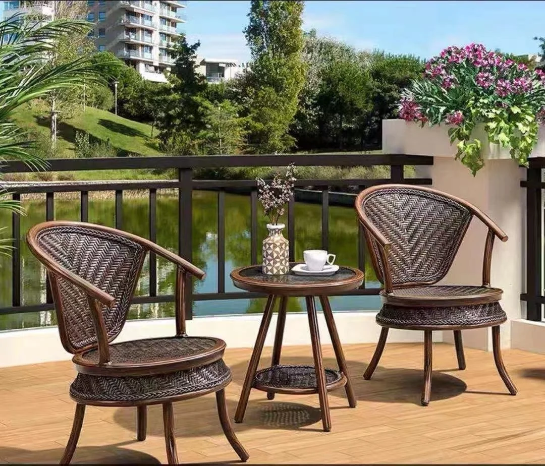 Outdoor Rattan Mesa De Café E Cadeira Set
