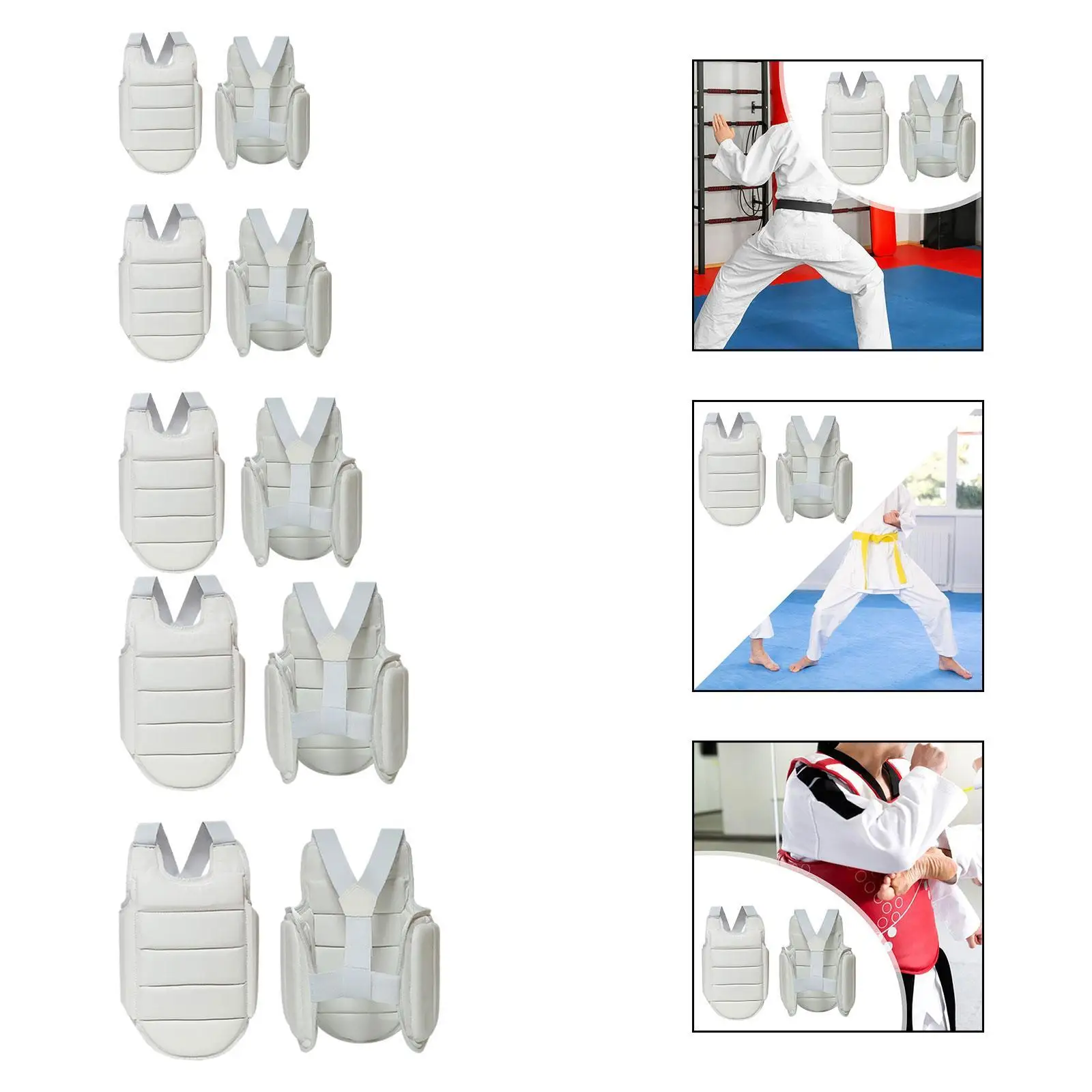

Karate Chest Guard Rib Protector for Equipment Sparring Training Boxing