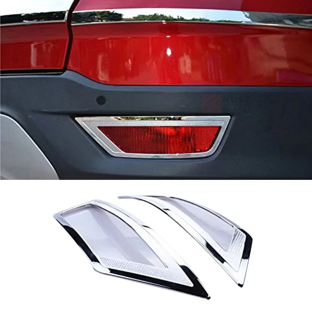 2pcs Rear Fog Light Cover Trim Chrome Fits For Ford Escape / 2013-2019 Decoration Cover Car Exterior Accessory