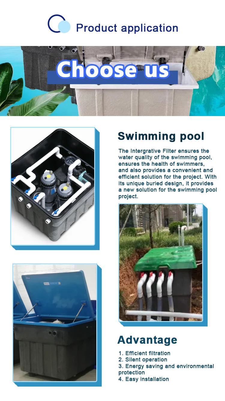 

Hot WATER CROWN Integrated In-Ground Pool Sand Filter with Pump Underground Machine Acrylic Cleaner Equipment for Swimming Pools