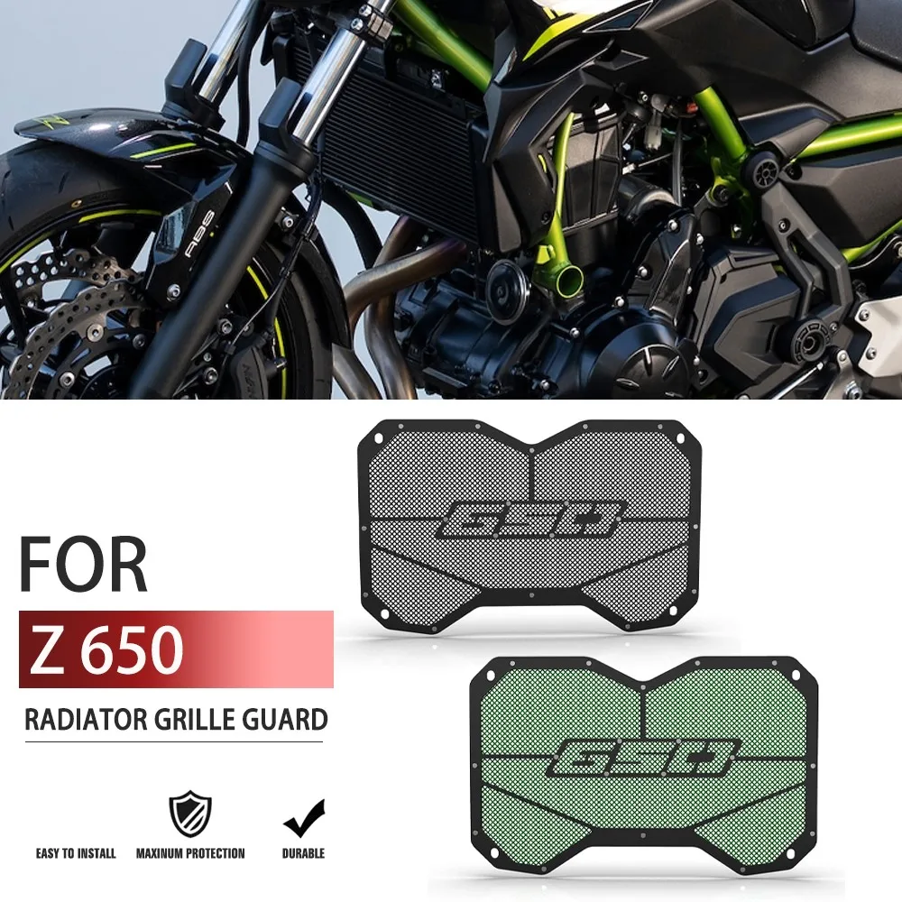 

Motorcycle Accessories CNC Aluminum Radiator Grille Guard Cover Protector For Kawasaki Z650 2017 2018 2019 2020 2021 2022 2023