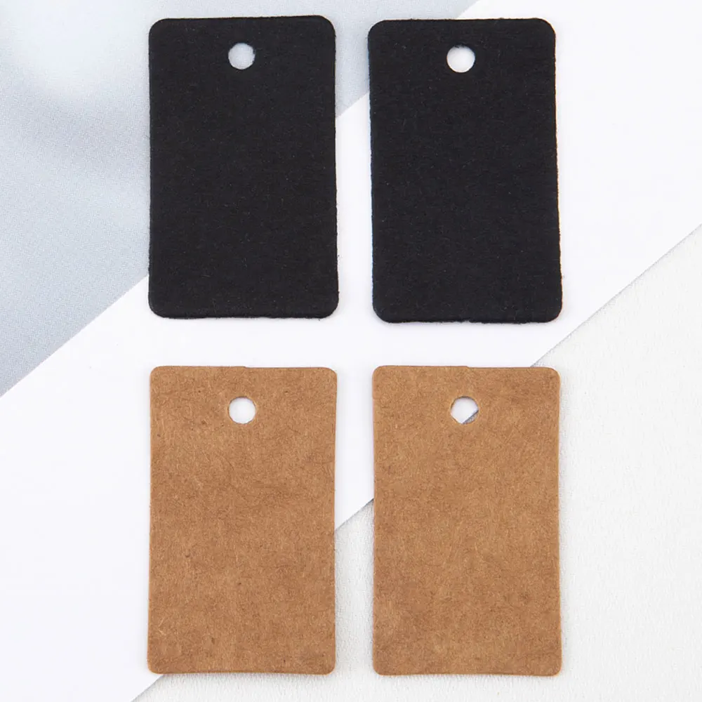 

50pcs Mini Rectangular Hang Tags 2x3.3cm Kraft Paper Card for DIY Jewelry Retail Price Tags Wedding Party Gifts Labels