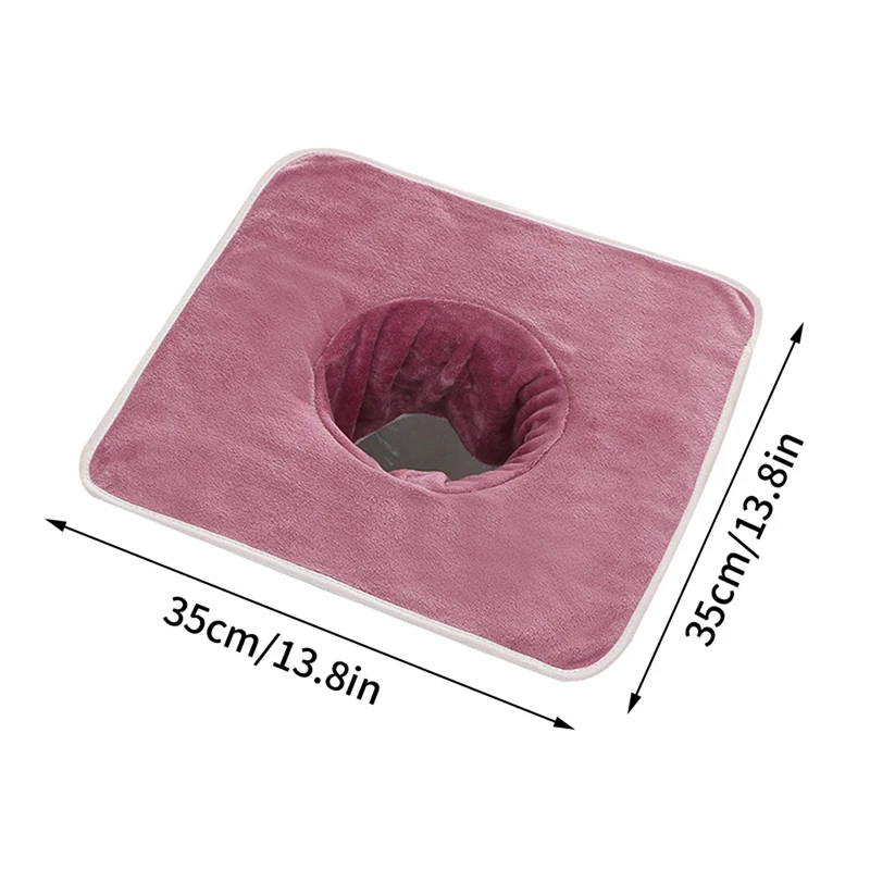 Mesa de masaje SPA de belleza gruesa de 35x35cm, toalla facial de tablones con Bandana de cama con agujero