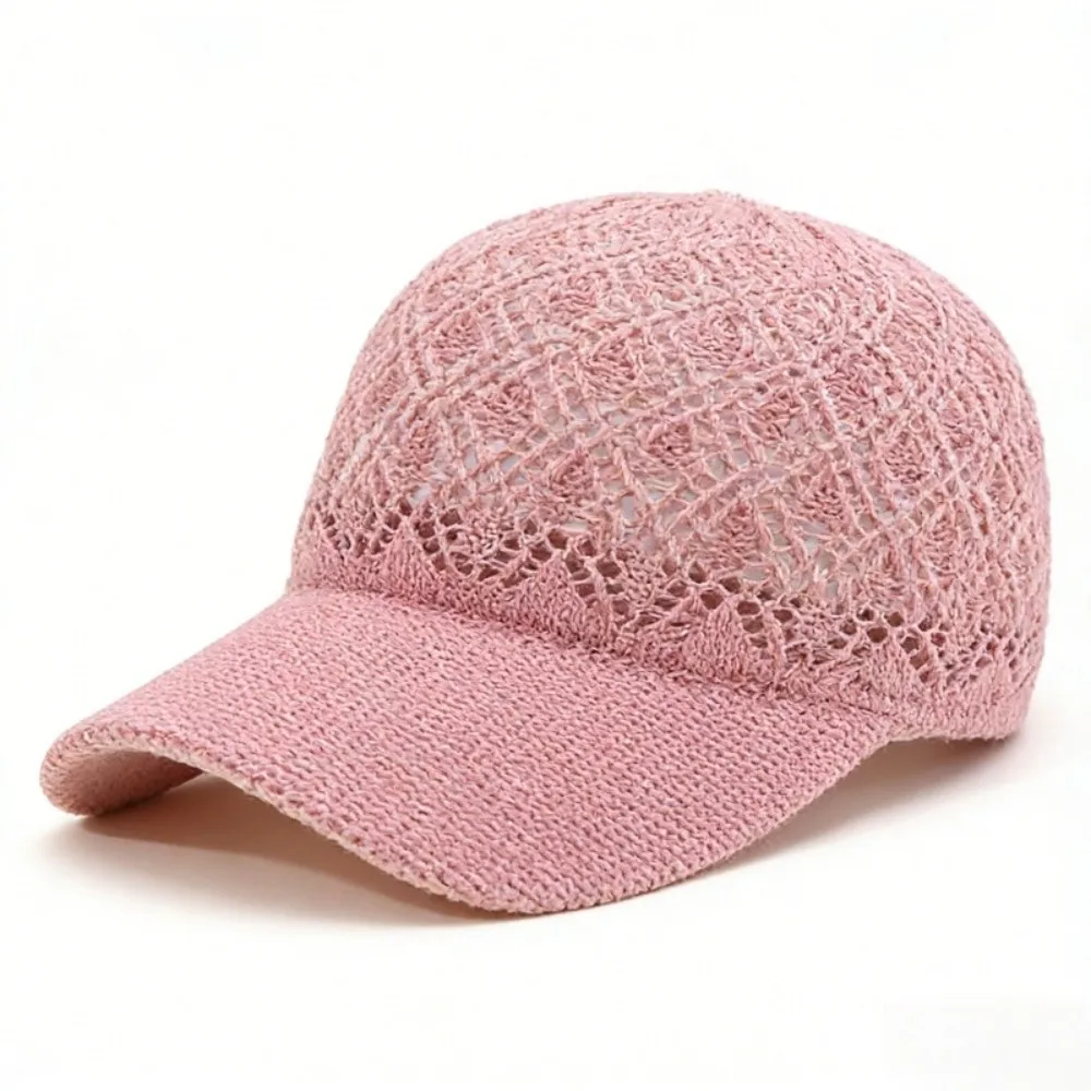 

New Hollow Thin Baseball Cap Adjustable Mesh Breathable Casual Cap Solid Color Lightweight Sunhat Summer Season