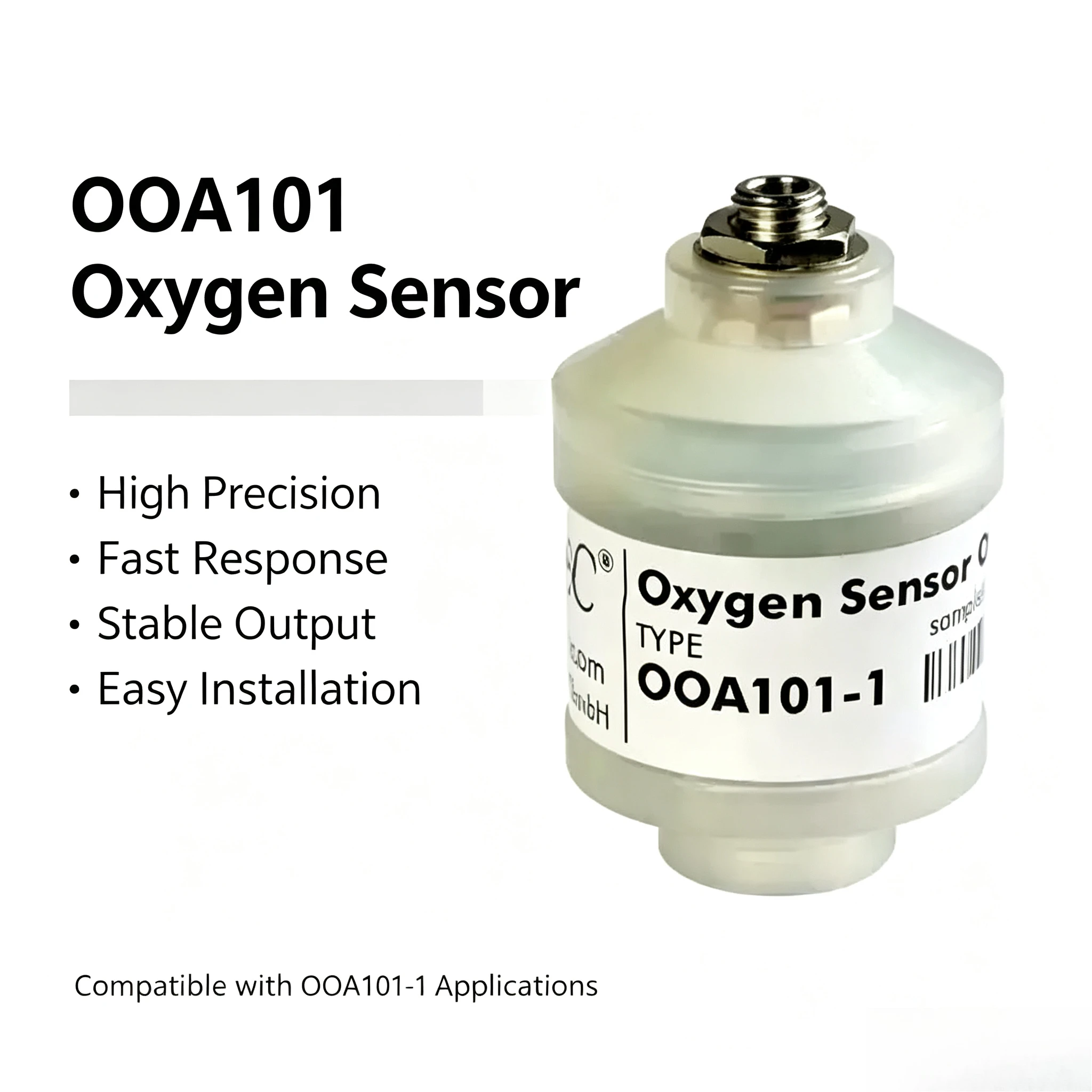 For OOA101 Oxygen Sensor Replacement, High Precision Oxygen Battery Gas Detection Accessory for Monitoring Equipment