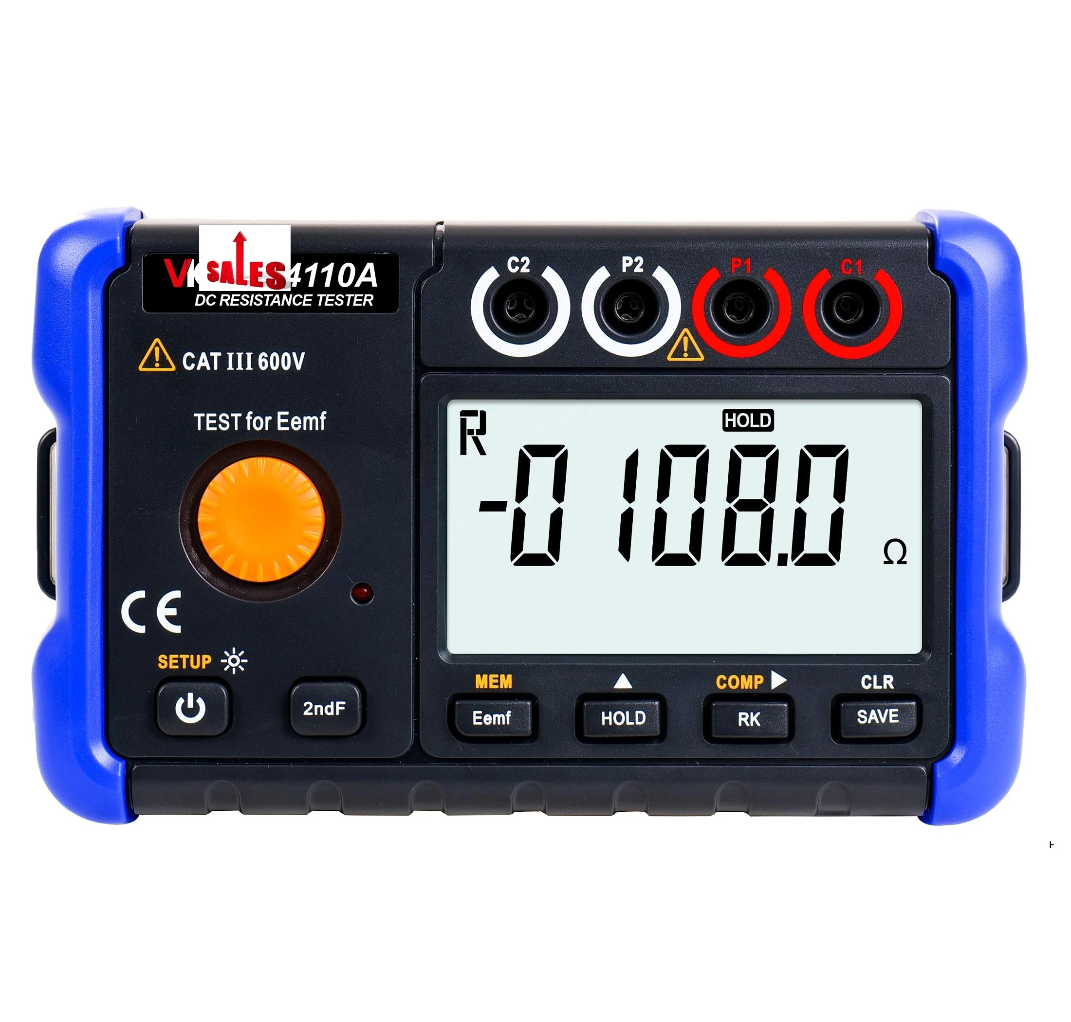 

VICTOR 4110A DC Low Resistance Tester Large LCD display Withstand voltage AC8320V(50/60Hz)/5 seconds