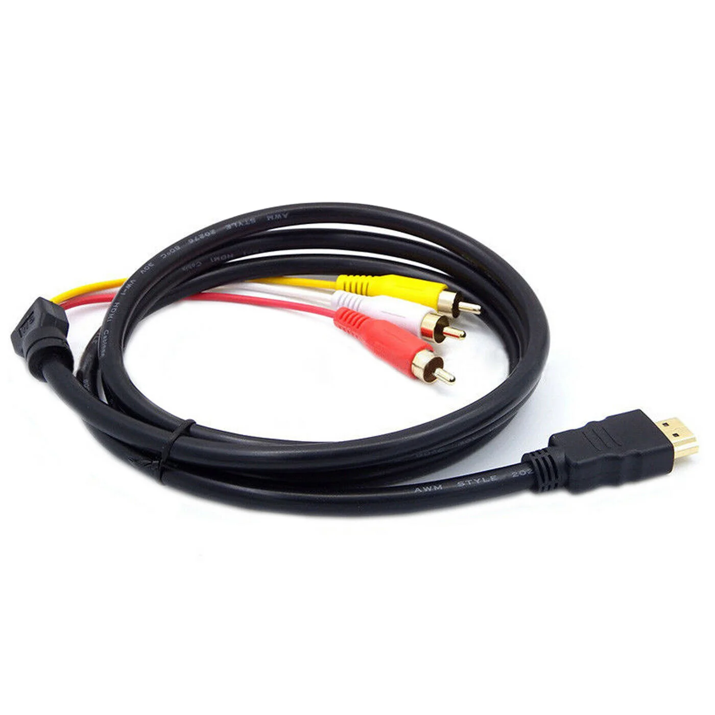 1080P HDMI-Compatible Male S-Video To 3 RCA AV Audio Cable W/SCART To 3 RCA Phono Adapter