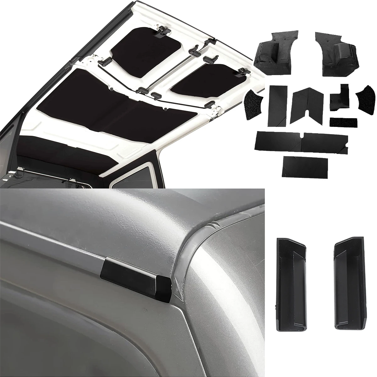 Car Hard Top Seal Kit Removable Rain Leakage Cover Repair Set for Jeep Wrangler JL JT Gladiator 2018-2023 Interior Accessories