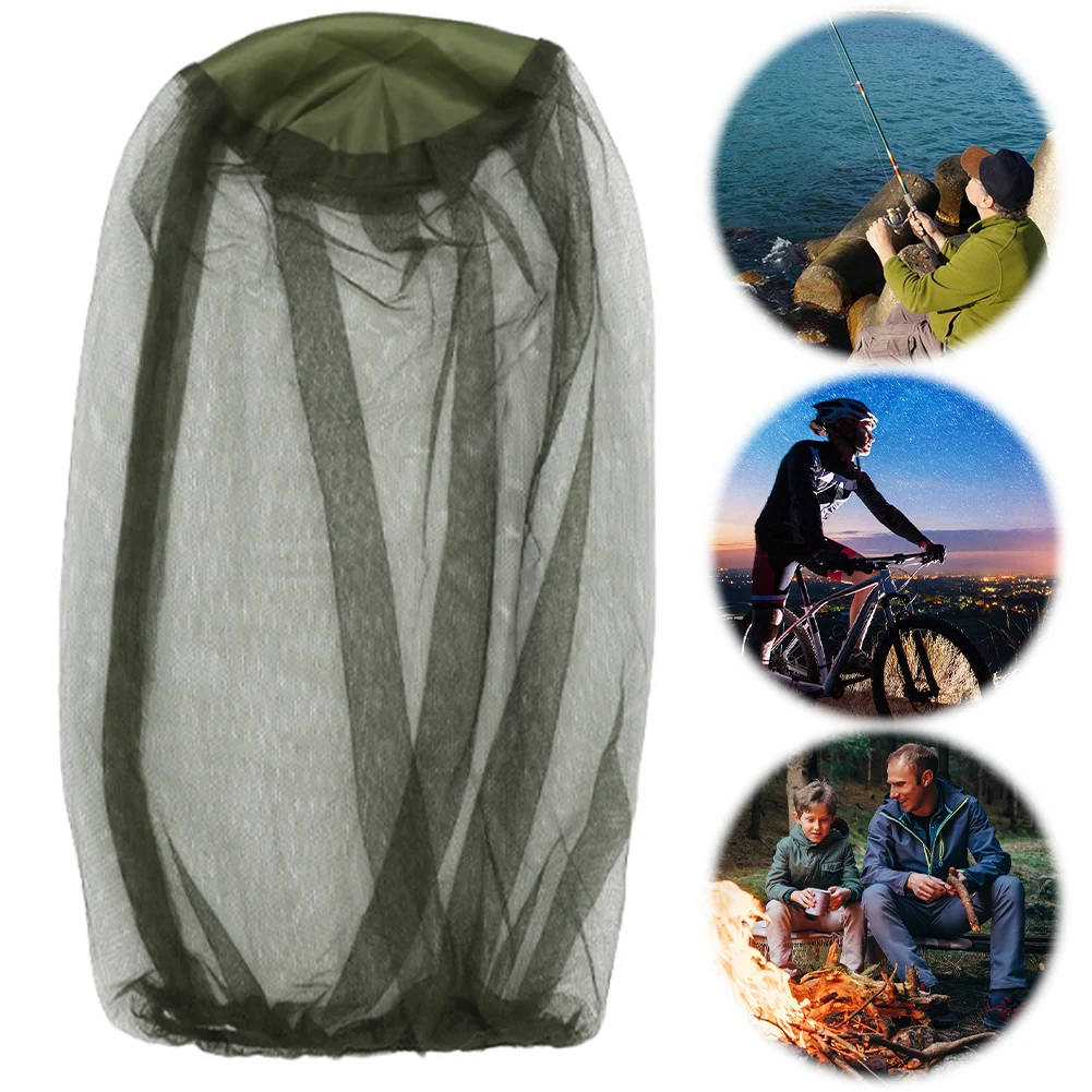 1/2 PCS Mosquito Hat Net Face Head Protector Mesh Head Net Insect Gnat Head Cover for Outdoor Hiking Camping Walking Fishing