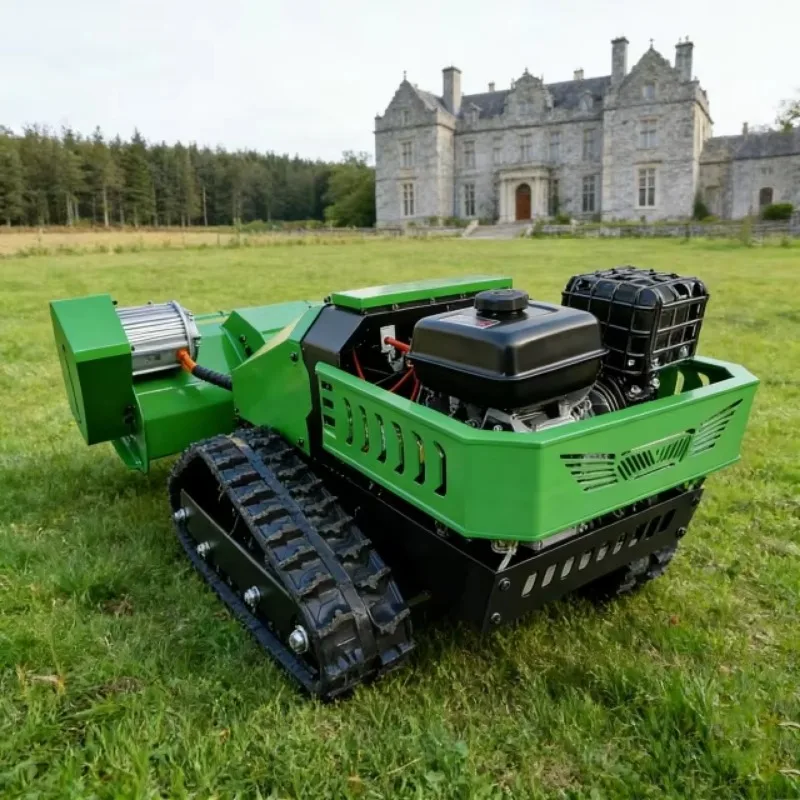 Agricultural Tracked Zero Turn Lawn Mower Fully Automatic Remote Control Flail Wireless Remote Control Lawn Mower