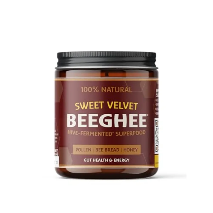 ® Live Probiotic Bee Bread Superfood Hive-Fermented Pollen Raw Honey and Propolis Natural Gut Health and Energy Supplement Livi