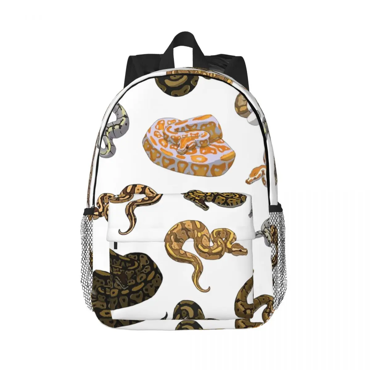 Ball Python Morph Snake Pattern Backpacks Boys Girls Bookbag Fashion Children School Bags Travel Rucksack Shoulder Bag