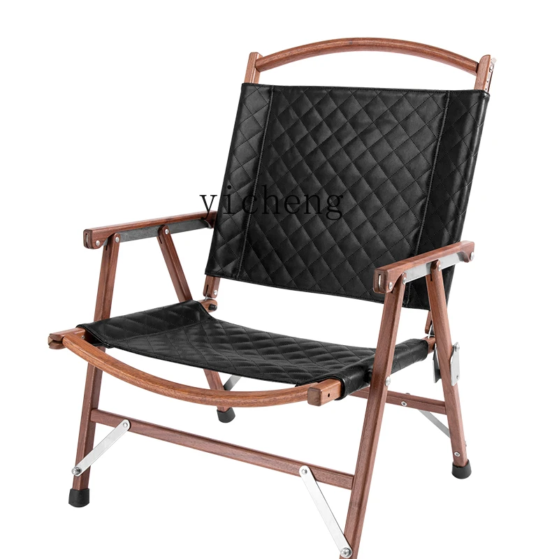 Xl Solid Wood Folding Chair Portable Camping Chair Camping Picnic Armchair