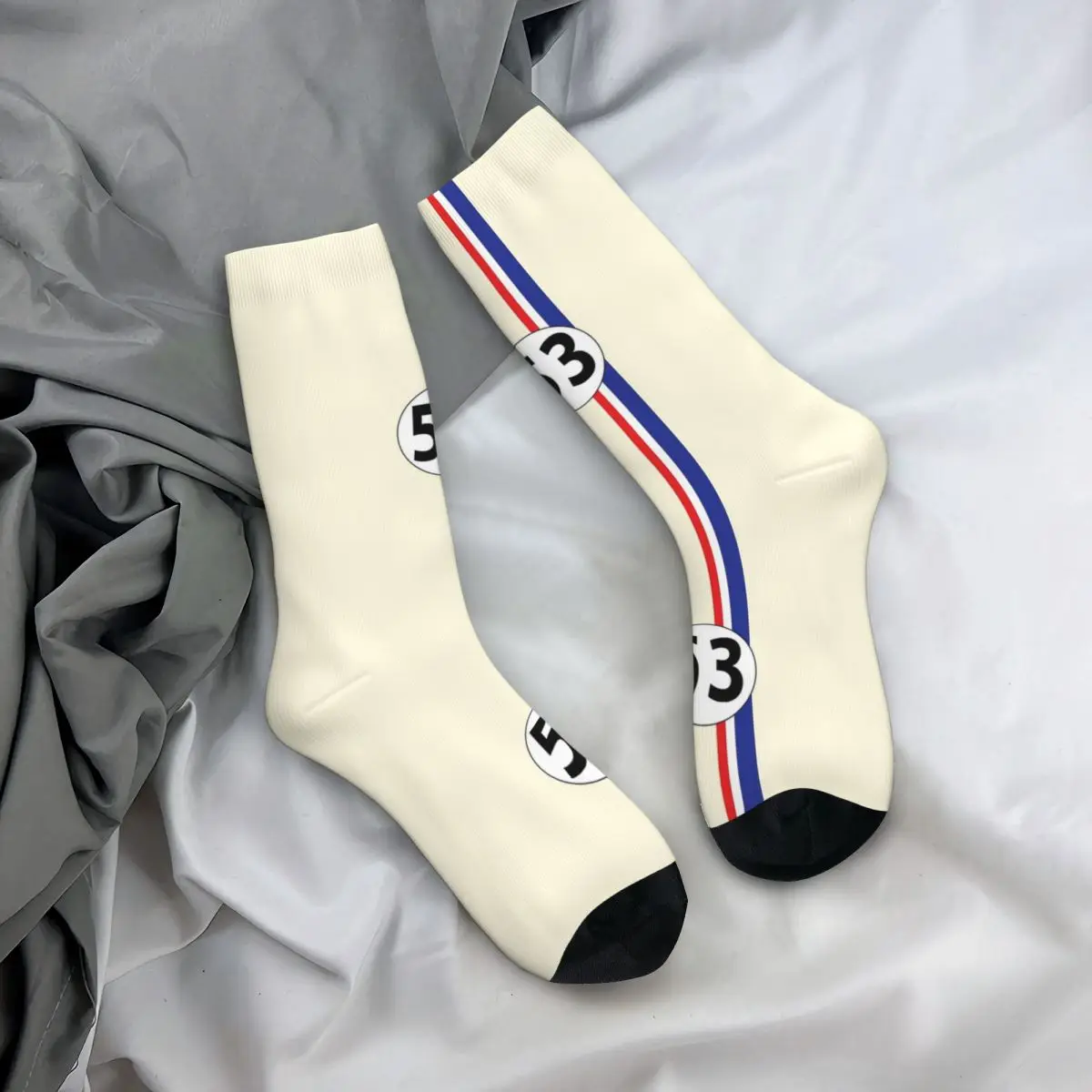 Herbie-Chaussettes Harajuku pour hommes et femmes, Chaussettes longues toutes saisons, Bas de haute qualité, Accessoires pour cadeaux, Numéro 53