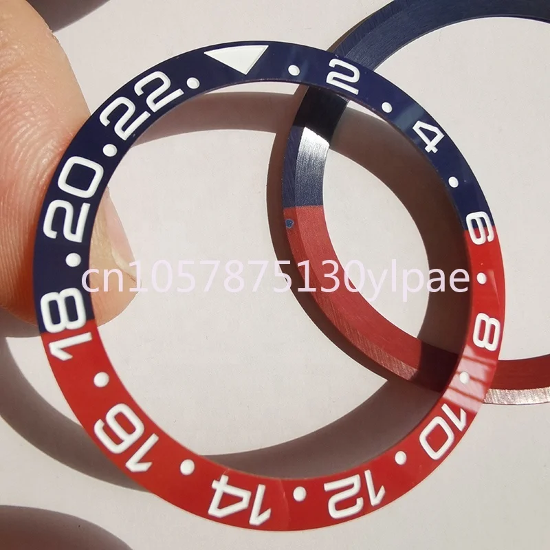 Ceramic Bezel Inserts for REX GMT 126710 Master Luxury Pepsi Blue Red Watch Accessories 38mm Ring