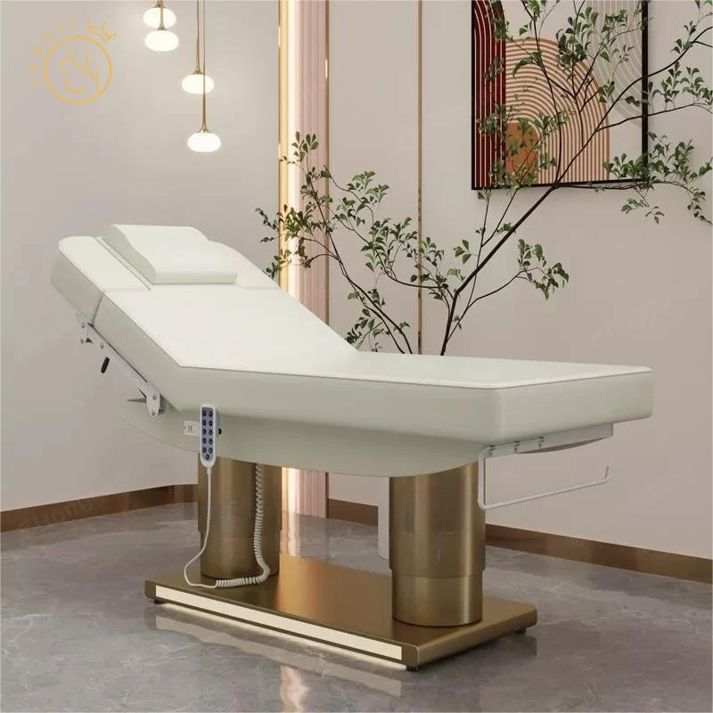 

Cama De Belleza Custom Color Esthetician Luxury Electric Beauty Bed 4 Motors Facial Spa Massage Table Bed for Beauty Salon