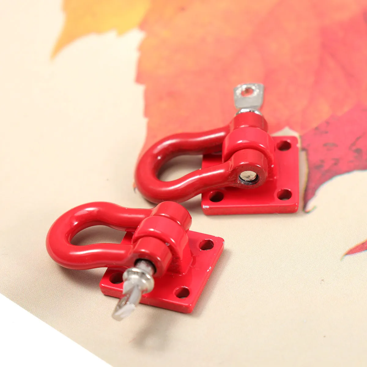 2Pcs Track Racing Style Tow Hook Shape Ring Decorative Car Bumper Accessory Suv Truck Front Cool Look
