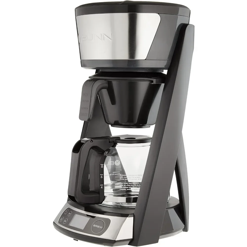 BUNN Heat N Brew Programmable Coffee Maker, 10 cup, Stainless Steel