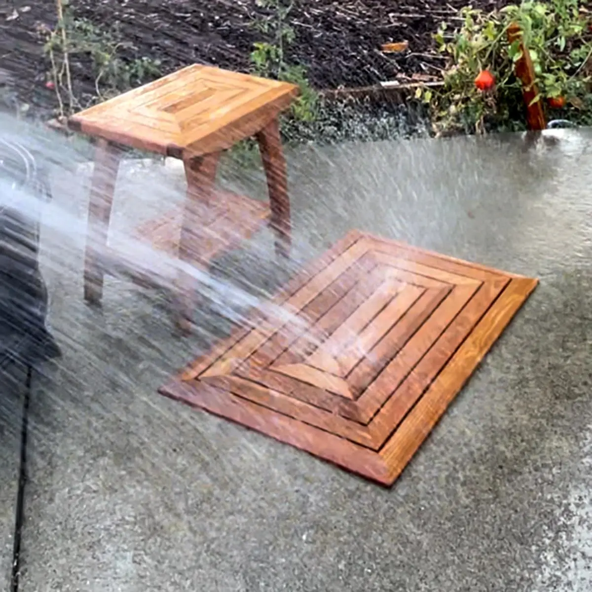 Indonesian Teak Shower Bench with Shelf 18 Inch Stool | Teak Wood Shower Stool & Spa| Waterproof Shower Bench for Indoor