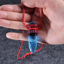 Anime Princess Necklace Cosplay Hime Amulet Blue Wolf Fangs Pendant Jewly Accessories Prop Fans Gift