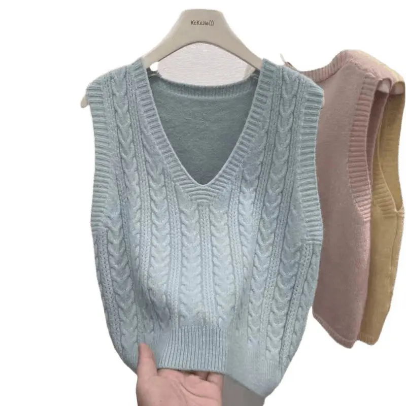 البلوز محبوك سترة 2025 فضفاضة الخريف سترة جديدة سترة قصيرة سترة الكلية #3