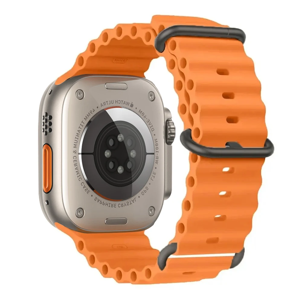 Ocean Band für Apple Watch Ultra 3 Series 11 10 9 7 8 6 SE 49 mm 45 mm 46 mm 42 mm 44 mm 40 41 Silikonarmband Correa iWatch Armband