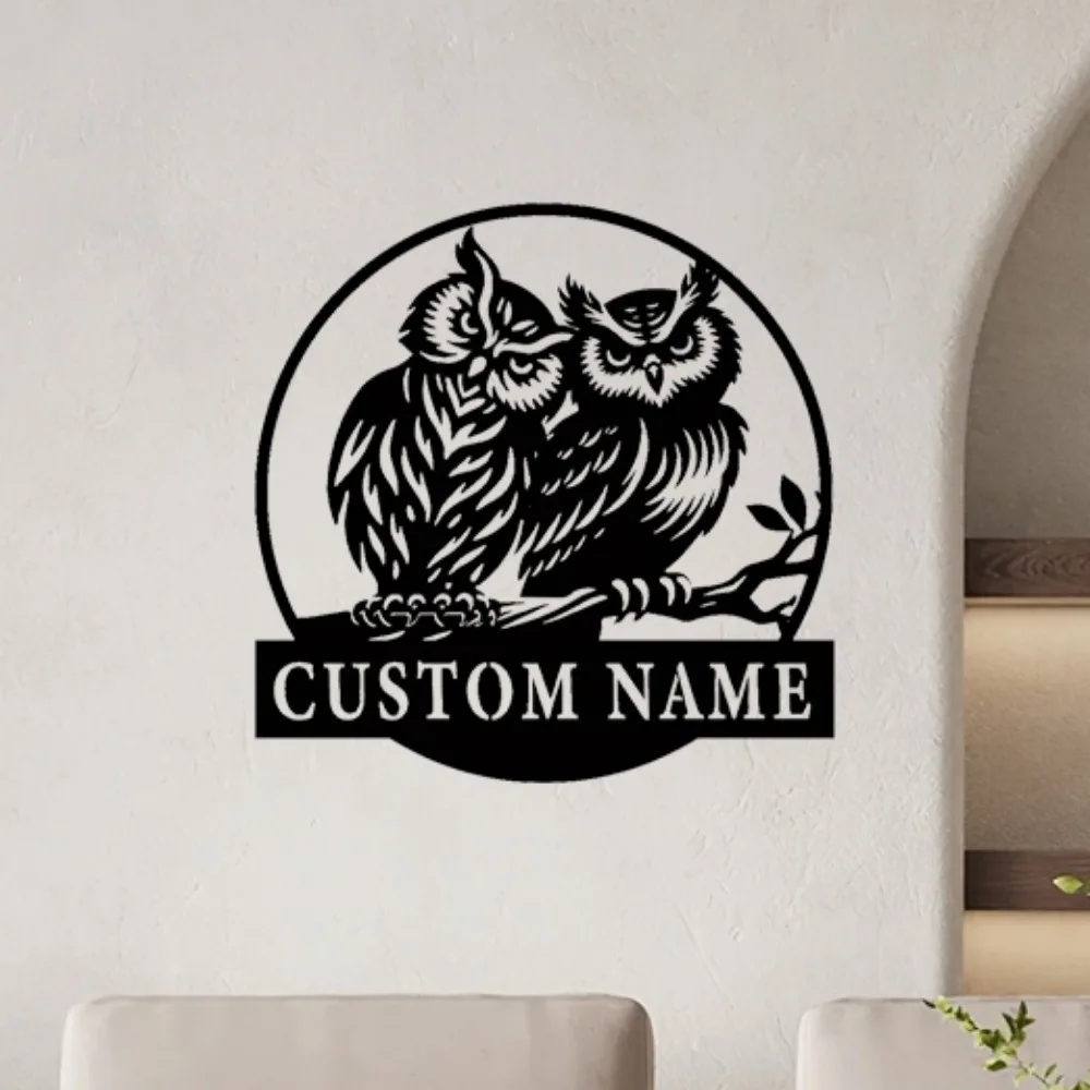 

Dive in the World of Stylish Owl — металлические таблички с именем формы для универсального декора дома и вечеринки