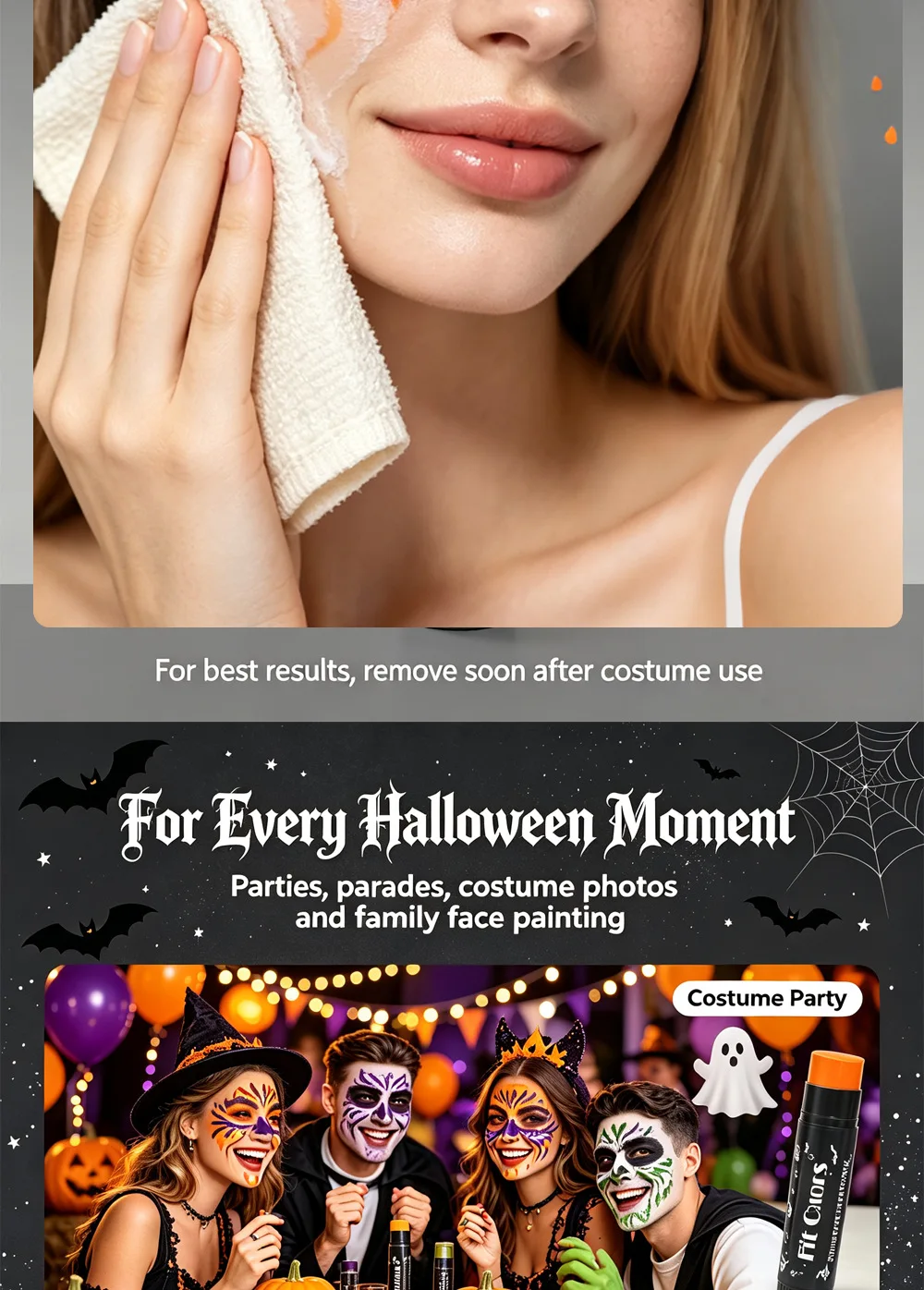 14 Farben Gesichts- und Körperfarbstifte Schwarz Weiß Bunte Malstifte DIY Cosplay Foundation Mischbare Stifte für Party Halloween Make-up – Detail 5