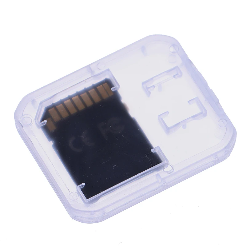 Kotak penyimpanan kartu memori, 10 buah plastik bening casing stik Micro SD TF kotak penyimpanan kartu perlindungan transparan kotak penyimpanan kartu memori