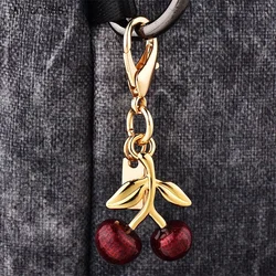〔CC〕|Car Key Pendant Trendy Cherry Women's Bag Charm Fashion Bag Decoration Keychain Hanging Accessories