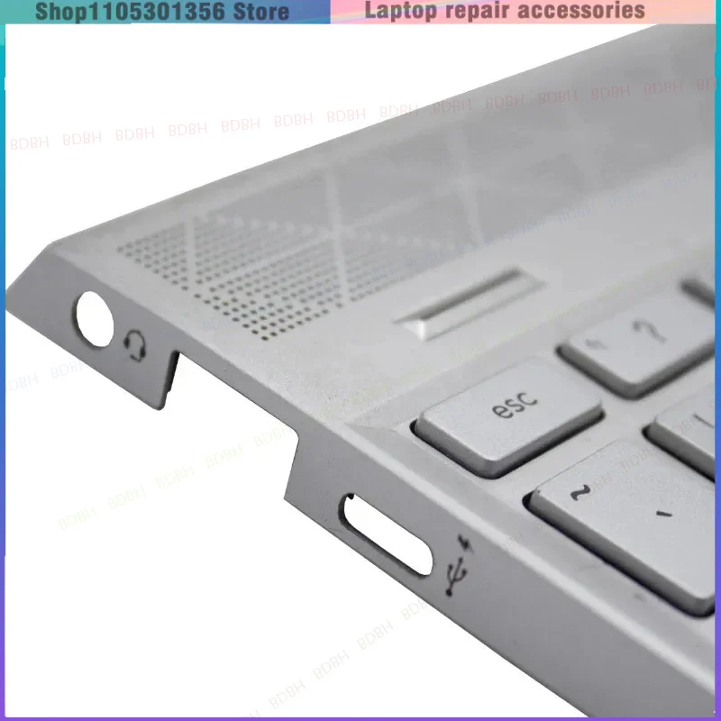 Original New Top Case For HP Envy X360 13-AQ TPN-W144 Laptop Case Palmrest Upper Cover with Backlit keyboard Replacement Silver