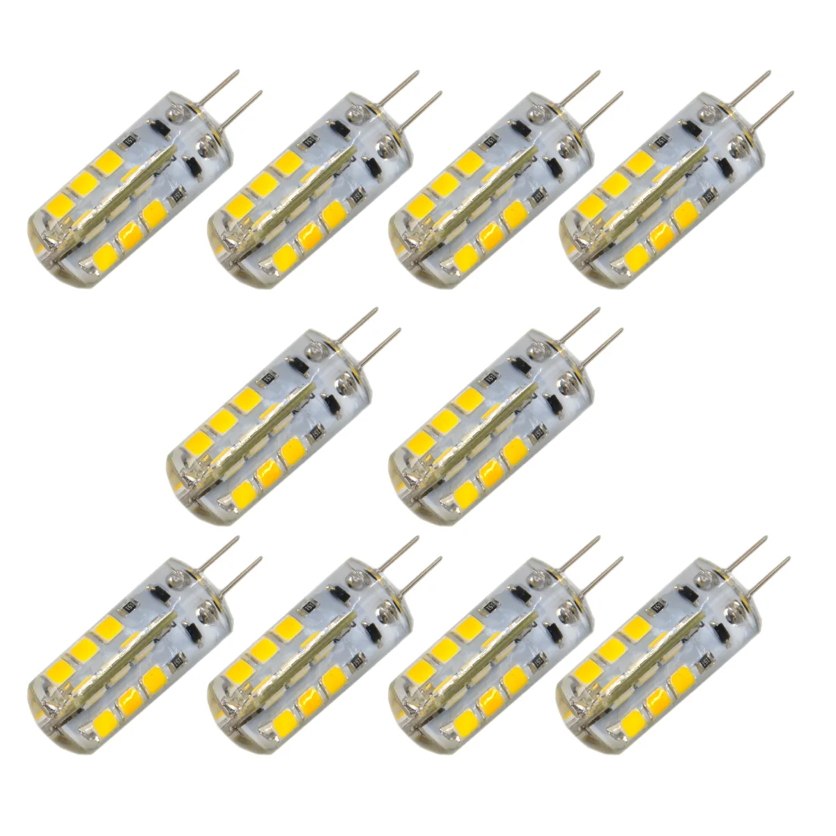 

10pcs G4 DC 12V 25W 180LM 3000-3500K SMD 2835 24-LED Bulbs Lamps Lights (Warm White) G4 LED bulb 12V