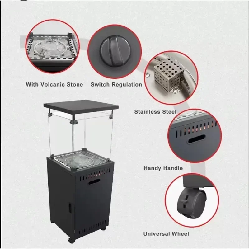 

【2026】Factory direct sales square outdoor fire pit for patio