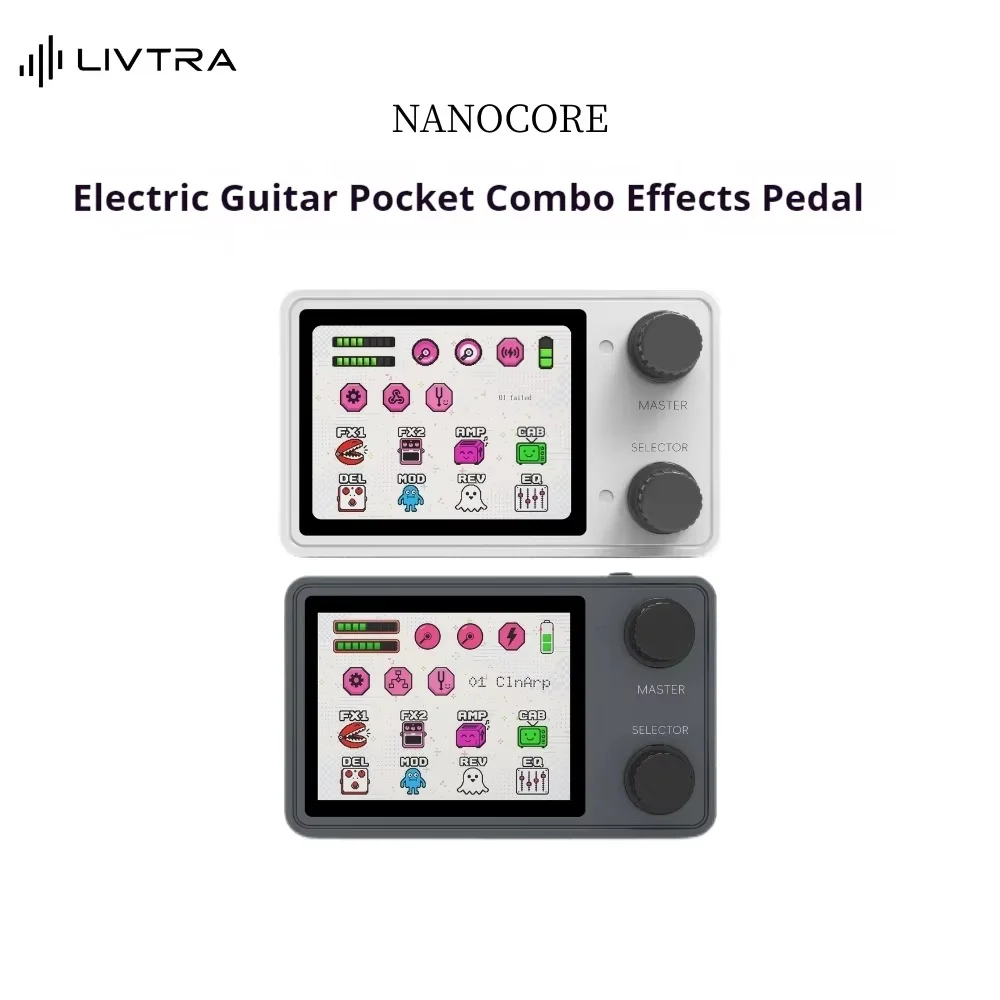 New Livtra Nanocore Mini Guitar Multi Effects Processor Pocket Size Audio Interface Electric Guitar Recording & Live Performan