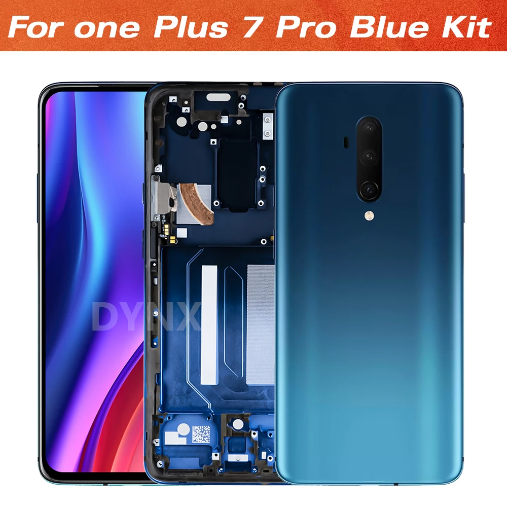 100% Tested OLED LCD Display With Frame For Oneplus 7Pro LCD Display Touch Screen Digitizer Assembly Replaceable For 1+7 Pro LCD