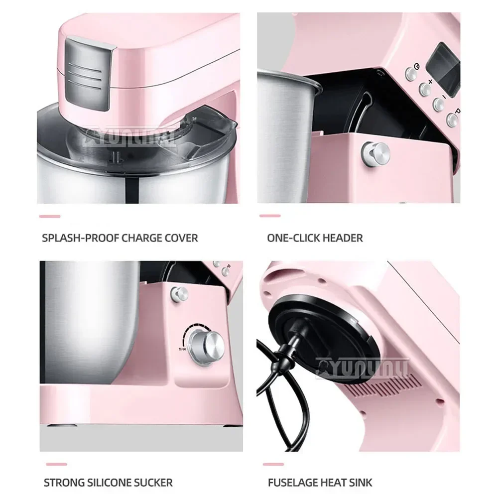 خلاط طعام أوتوماتيكي متعدد الوظائف ، خلاط عجين ، آلة طاه تجارية ، مطبخ منزلي