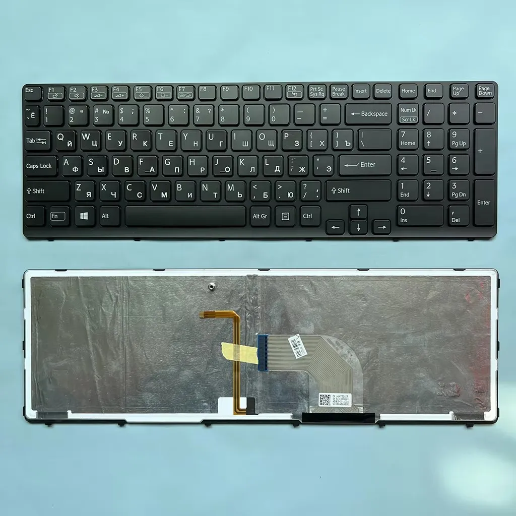 SVE1511 Russian/US Keyboard for SONY VAIO E15 SVE15 SVE1511 SVE-15 SVE151C11M SVE151E11T SVE1511SAC Laptop With Backlit Frame