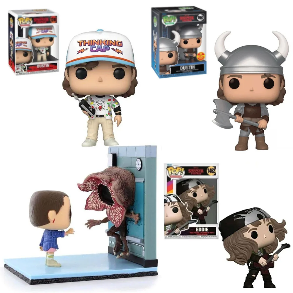Funko TV NEW Strangers Pops Dustin 1240 Steve 675 Things 1462 Eddie 1250 Виниловая фигурка, коллекция игрушек, куклы, подарки для детей