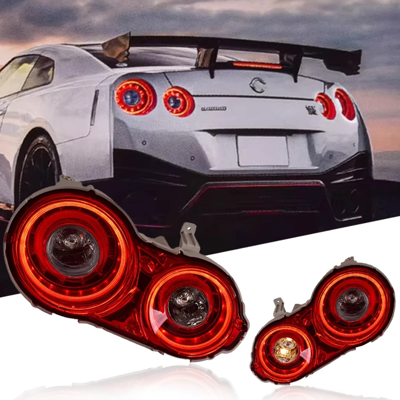 

Car Styling For Nissan GT-R R35 LED Tail Lights 2009-2017 GTR R35 Valenti Rear Fog Brake Turn Signal Lights Car Accessories