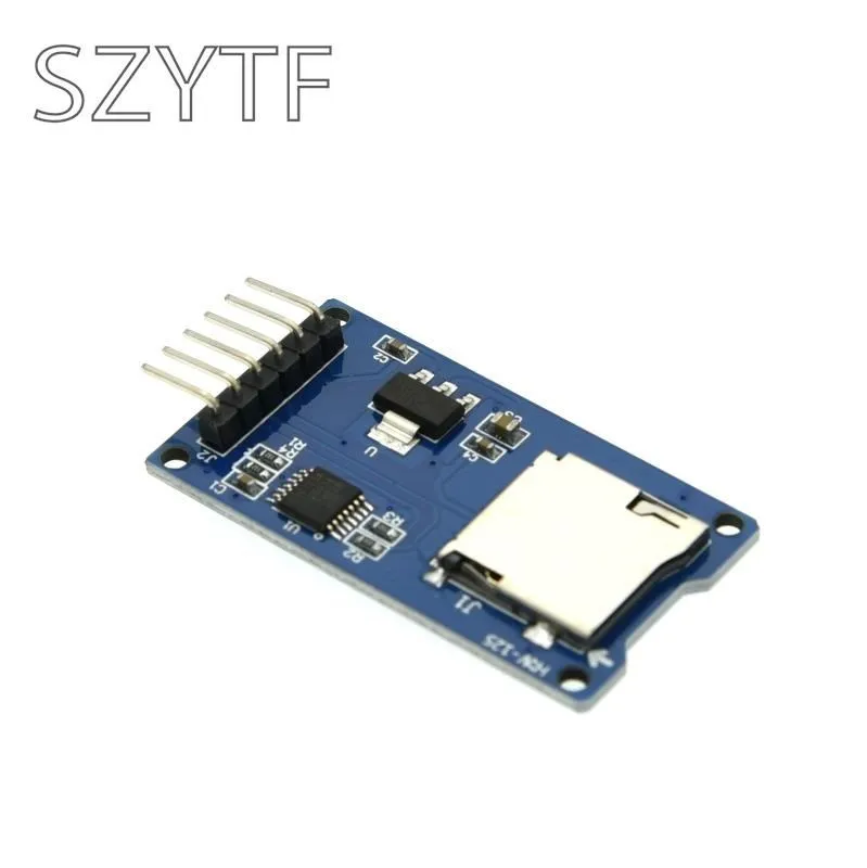 Micro SD Card & SDHC(high-speed card) Mini TF Card Reader Module Adapter SPI Interfaces with Level Converter Chip for Arduino