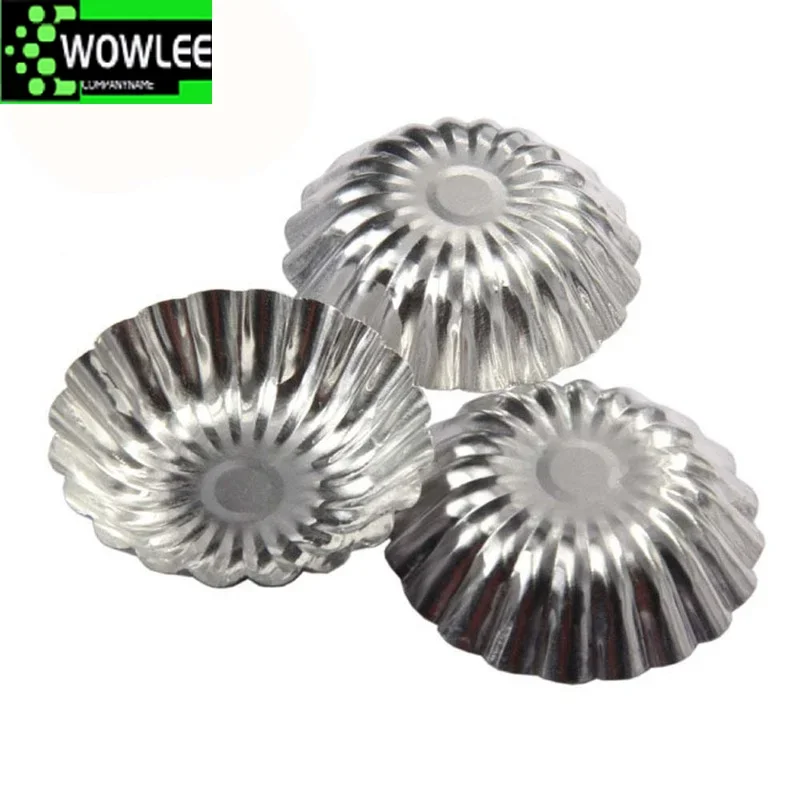 25pcs Mini Carbon Steel Tart Molds Cupcake Cookie Pudding Pie Mould Non-stick Baking Tool Muffin Cups  Accessories