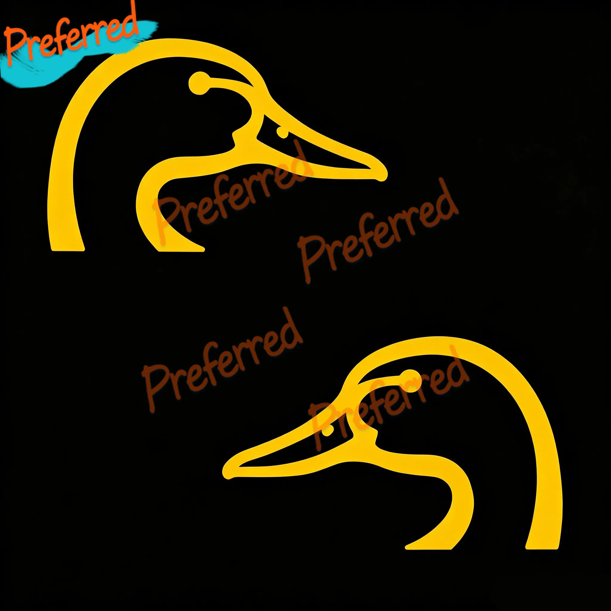 2x Duck Head Hunting Hunter Commander Car SUV Truck Vinyl Die-Cut Decal Sticker Customizable in Any Sticker Size - No Background