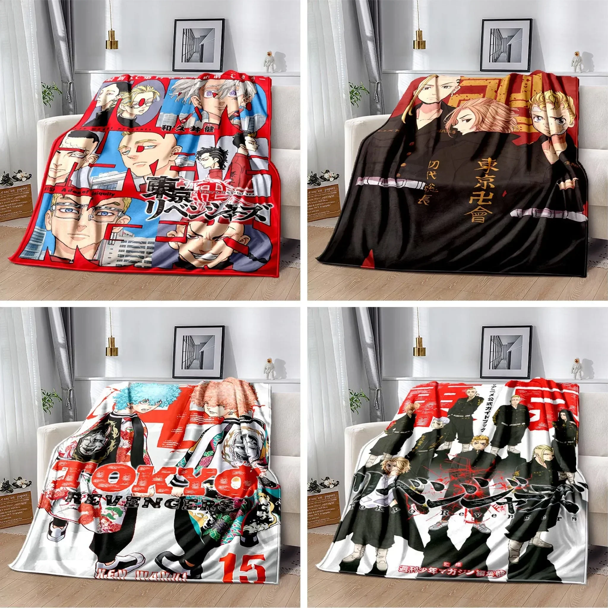 

Cool Mikey Tokyo Revengers Soft Plush Blanket Flannel Throw Blanket for Living Room Bedroom Sofa